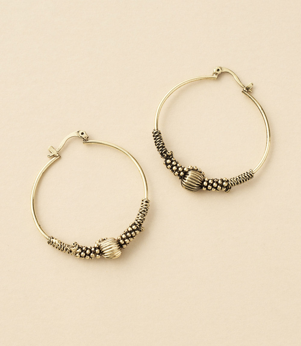 Rani Gold Hoop Earrings - fair trade, handmade