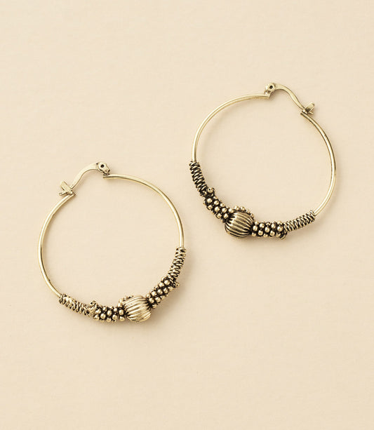 Rani Gold Hoop Earrings - Gold Tone