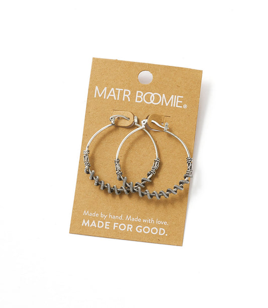 Rani Hoop Earrings - Silver Tone