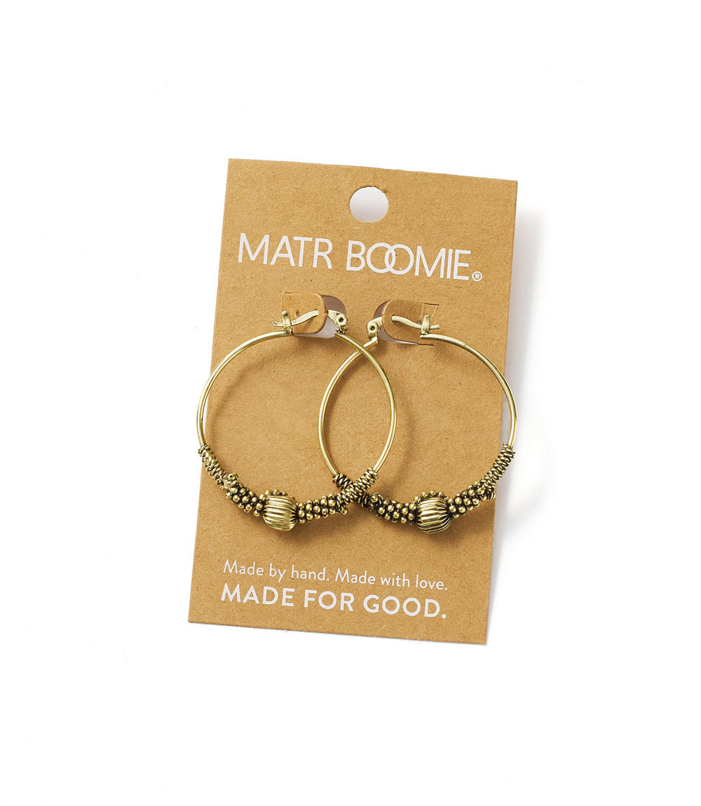 Rani Gold Hoop Earrings - fair trade, handmade