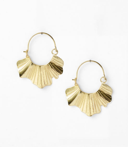 Sayuri Ginkgo Leaf Hoop Earring