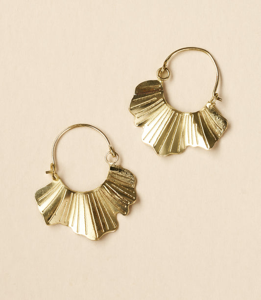 Sayuri Ginkgo Leaf Hoop Earring