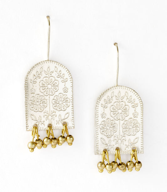 Haveli Etched Statement Earring