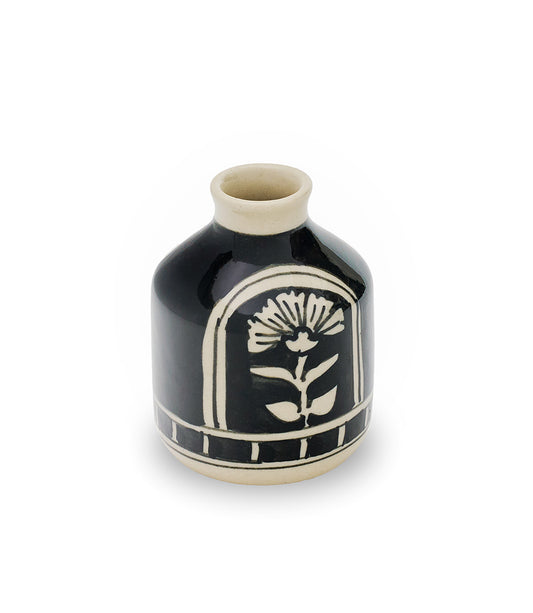 Koyala Large Floral Vase - Hand Painted Ceramic