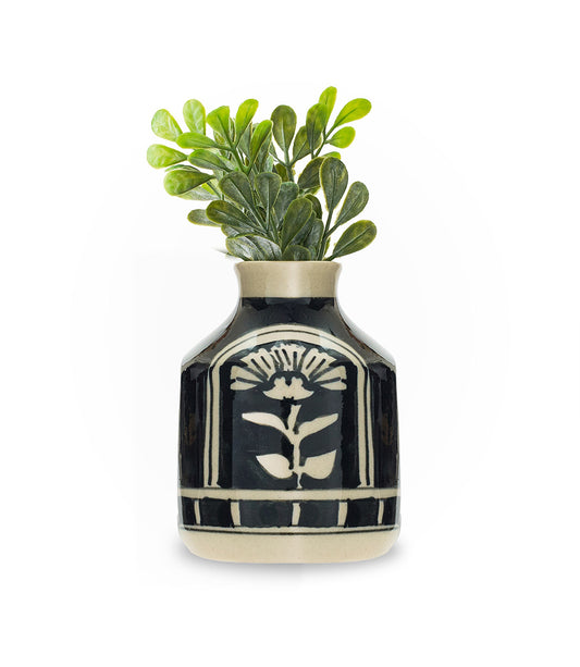 Koyala Small Floral Vase - Hand Painted Ceramic