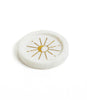 Indukala Round Moon Trinket Dish Incense Holder - White Carved Marble