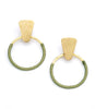 Kaia Hoop Earrings - Olive Green