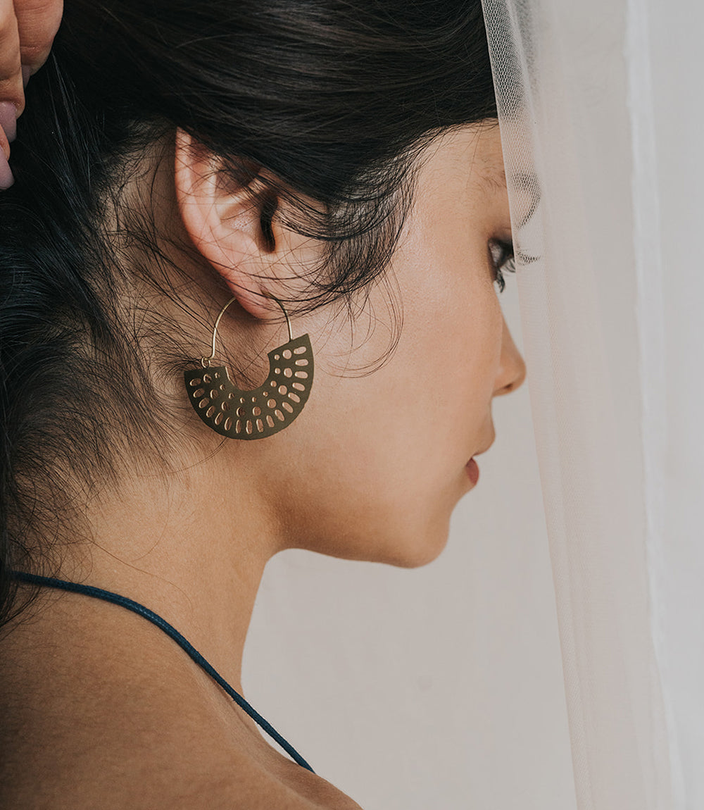 Abhaya Cutout Hoop Earrings