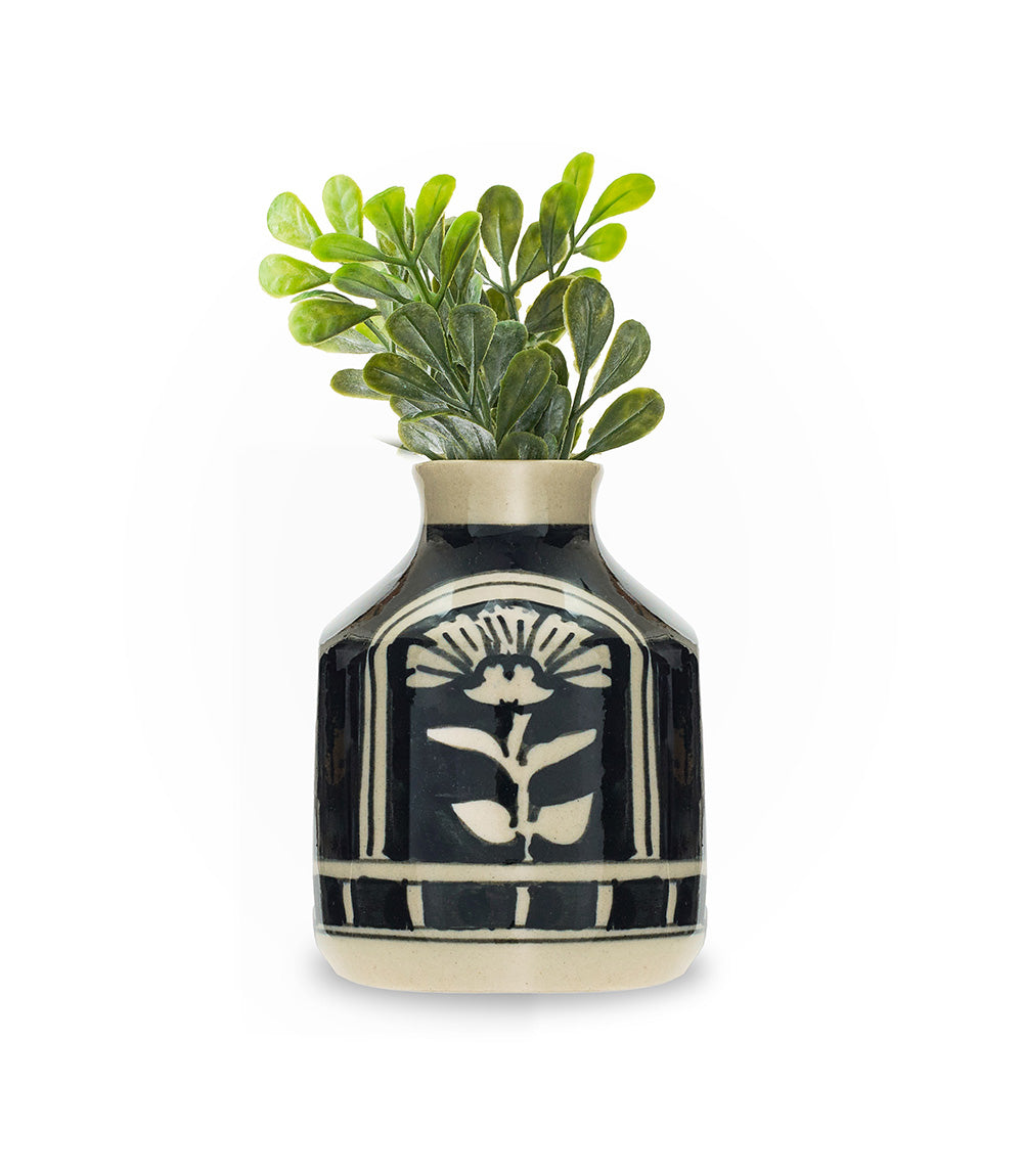 Koyala Small Floral Vase - Hand Painted Ceramic