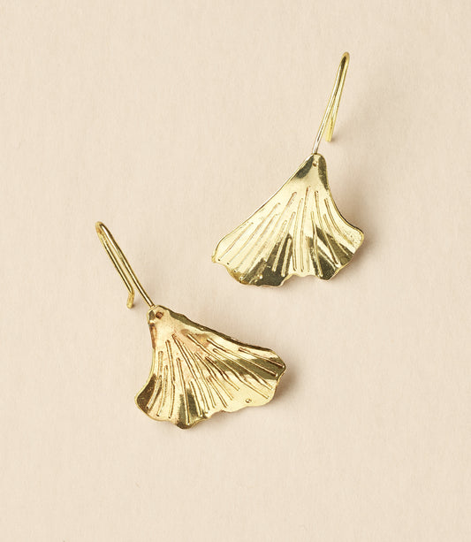 Sayuri Ginkgo Leaf Drop Earring