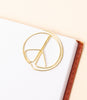 Kitaab Peace Sign Wire Bookmark - Gold