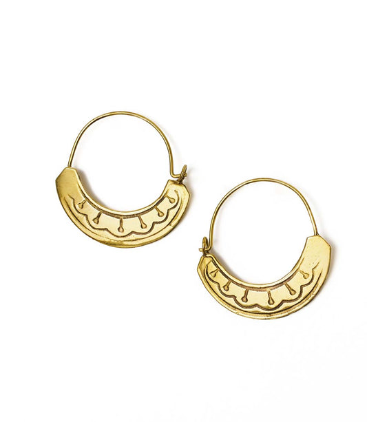 Yashi Embossed Hoop Earring
