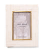 Mukhendu 4x6 Picture Frame - Bone, Brass Inner Edge