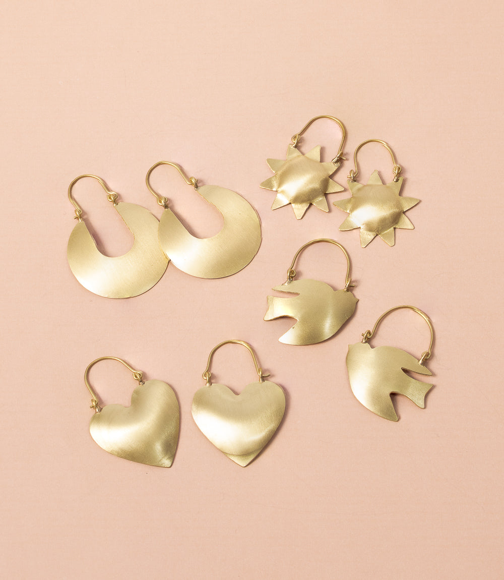 Pratima Cutout Disc Hoop Earrings