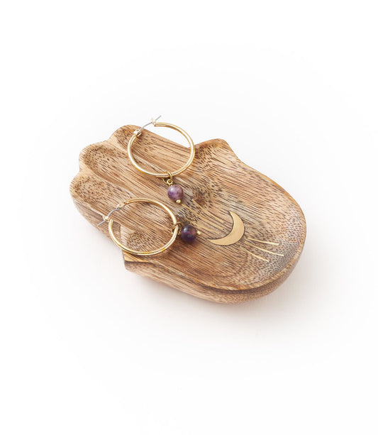 Drishti Hamsa Trinket Dish - Brass inlay
