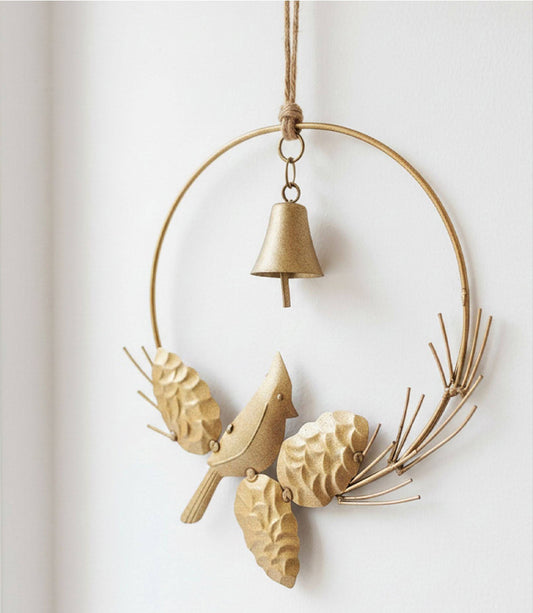 Mitra Cardinal Rustic Bell Wreath Wall Art