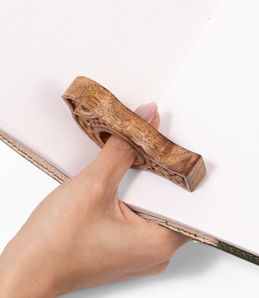 Bird Thumb Book Page Holder - Hand Carved Wood