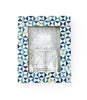 Varuna 5x7 Cobalt Picture Frame - Fair Trade Carved Bone