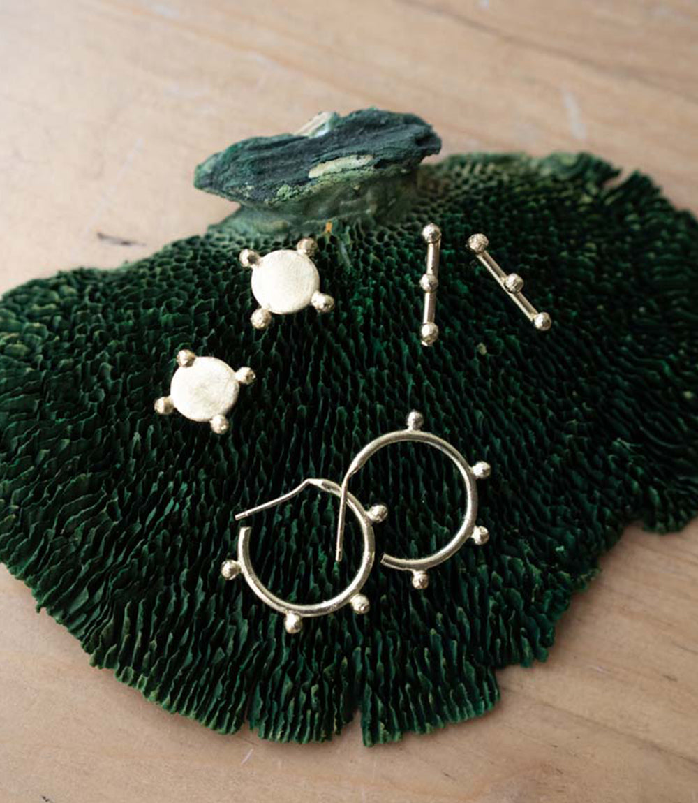 Pari Dot Disc Earring Set - Set of 2
