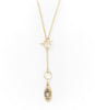Ruchi Evil Eye Charm Dainty Drop Lariat Necklace