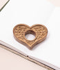 Heart Thumb Book Page Holder - Hand Carved Wood