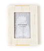 Mukhendu 4x6 Picture Frame - Carved Bone, Brass Accent