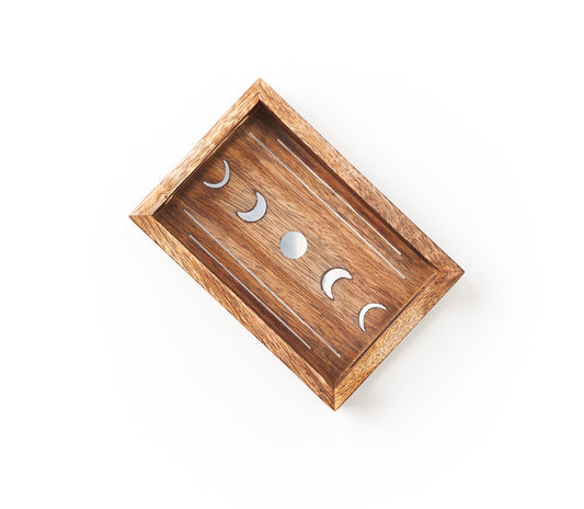 Jyotisha Celestial Rectangular Catch-all Tray - Brass Inlay