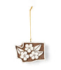 Washington State Rhododendron Ornament - Hand Carved State Flower