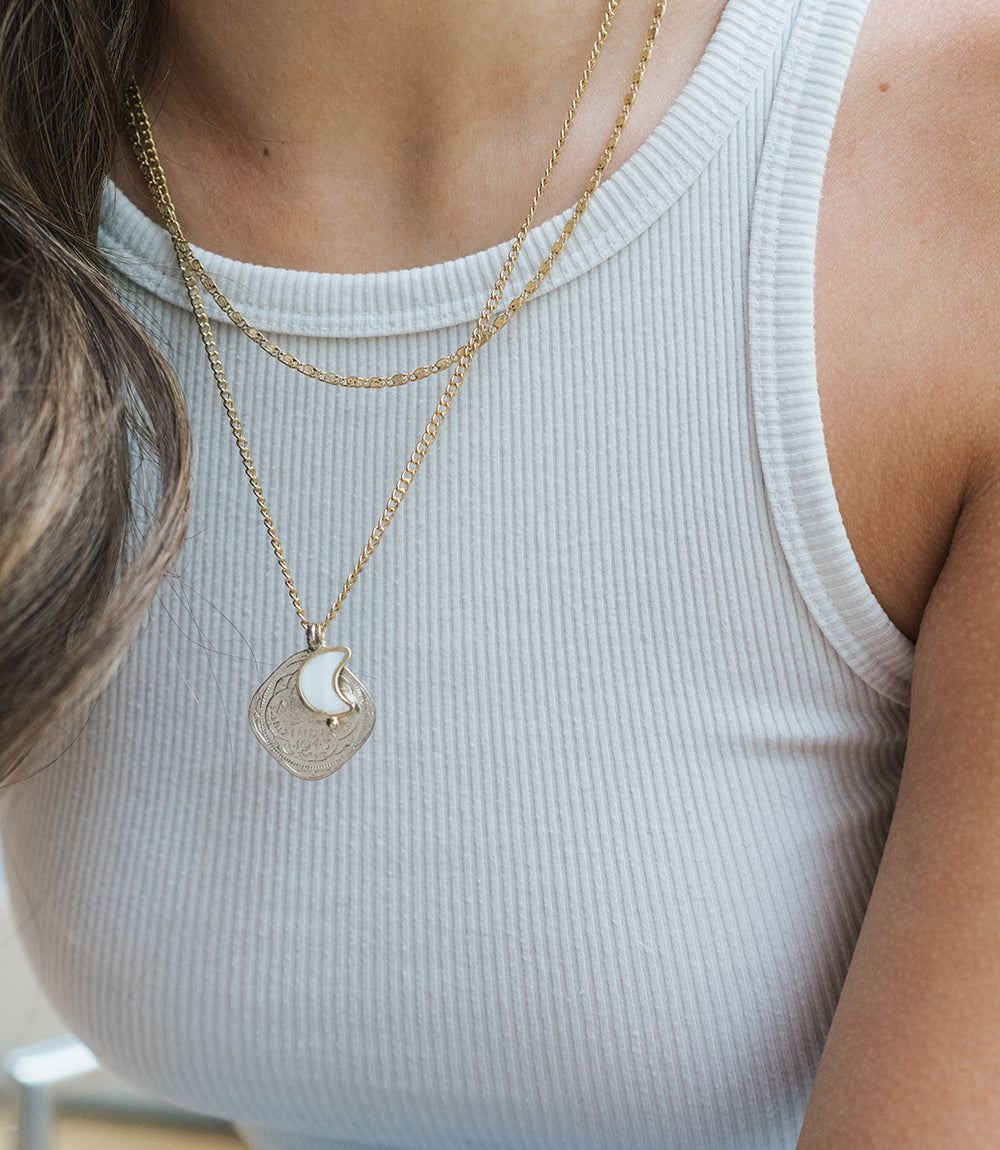 Sikka Coin Pendant Necklace