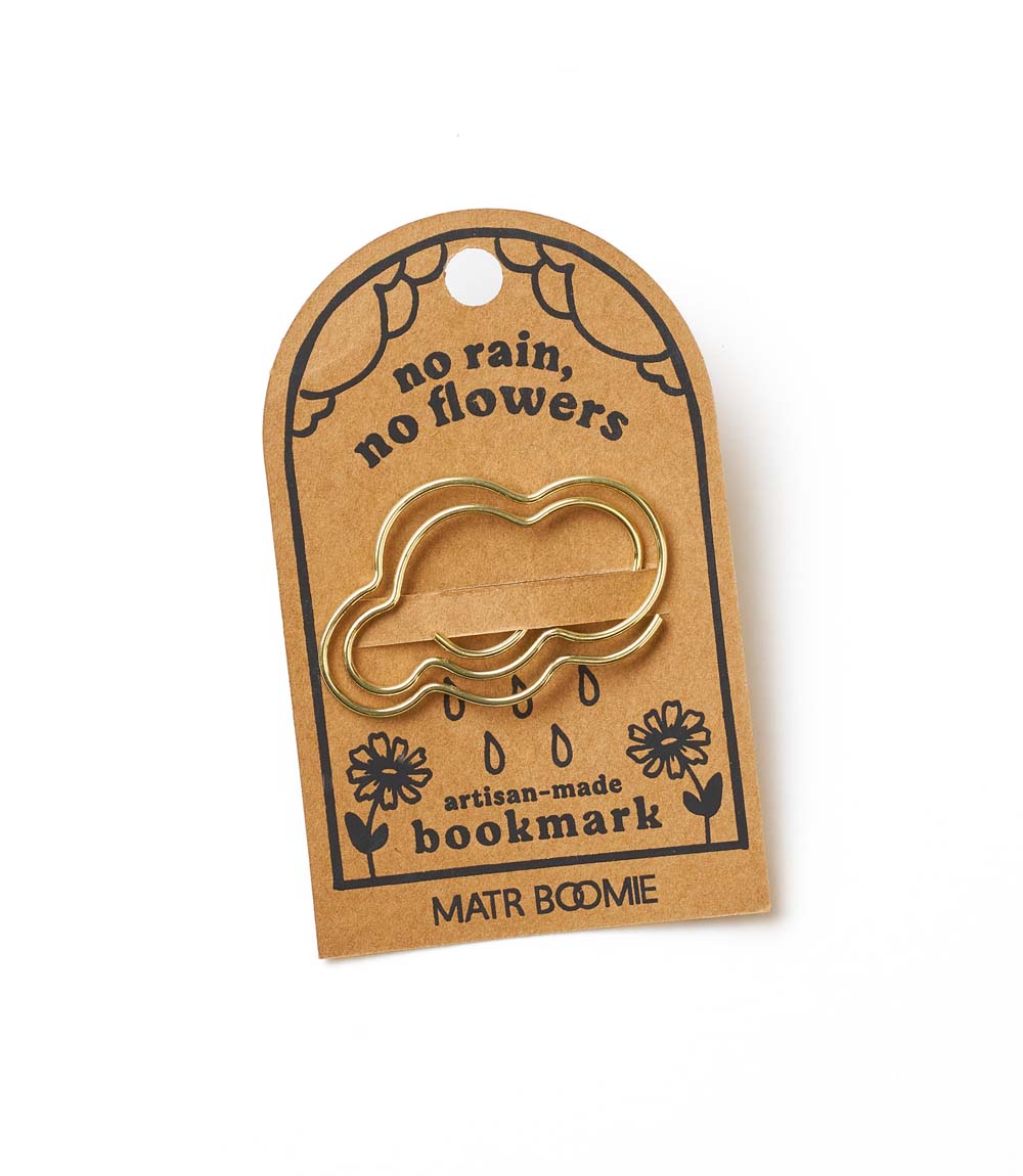 Kitaab Cloud Wire Bookmark - Gold-tone