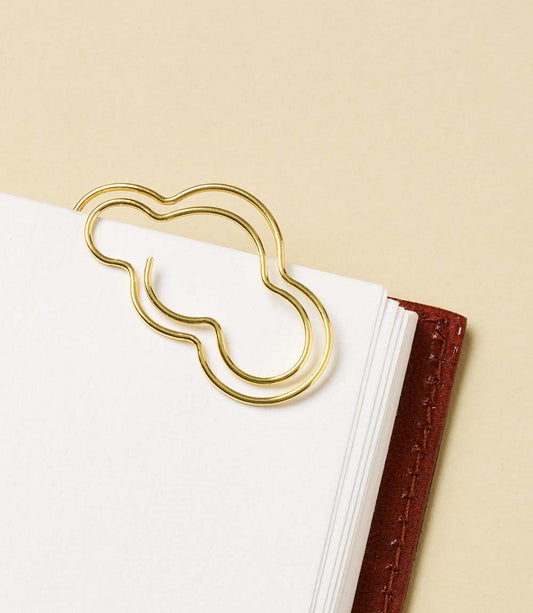 Kitaab Cloud Wire Bookmark - Gold-tone