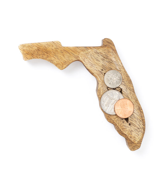 Florida State Orange Blossom Trinket Dish - Mango Wood