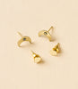 Ruchi Crescent Moon Tiny Dot Stud Earrings - Set of 2