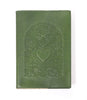 Floral Heart Embossed Green Leather Journal - Refillable Notebook