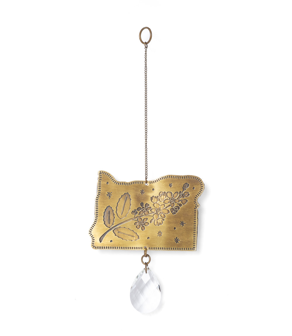 Oregon State Grape Engraved Suncatcher