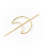 Indukala Crescent Moon Hair Slide with Stick - Gold