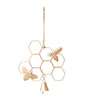 Mitra Bee Honeycomb Rustic Bell Wall Art