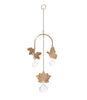 Surya Natural Bee and Butterfly Engraved Brass Suncatcher Mobile