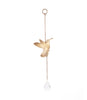 Surya Mini Hummingbird Engraved Brass Suncatcher