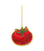 Larissa Tomato Beaded Ornament - Hand Embroidered