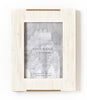 Mukhendu 5x7 Picture Frame -  Carved Bone, Brass Accent