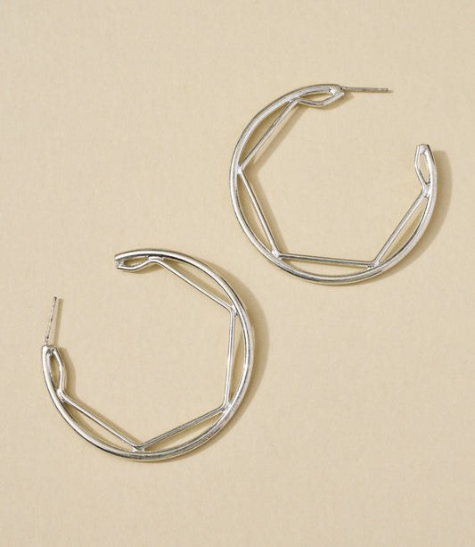 Bhavani Geometric Hoop Earrings
