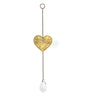 Surya Mini Heart Engraved Brass Suncatcher