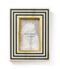 Rajiva 4x6 Black & Cream Picture Frame - Fair Trade Carved Bone
